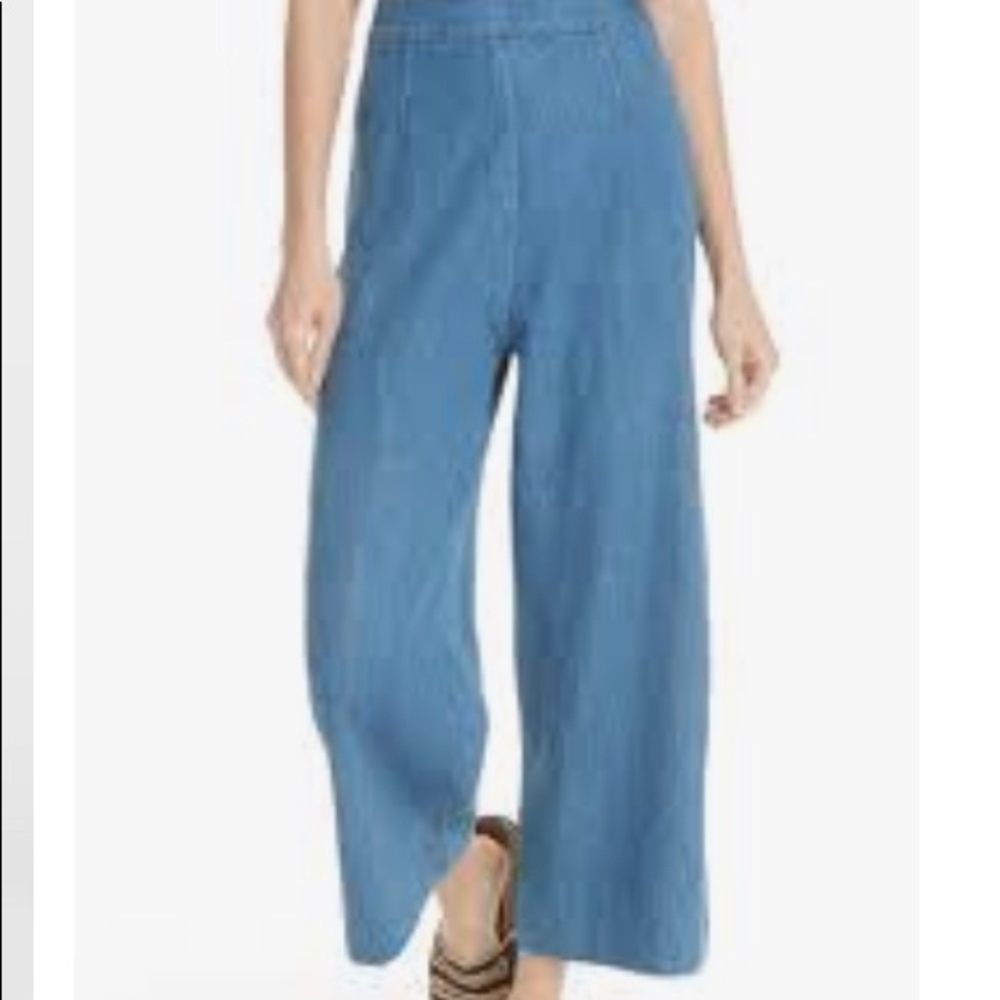 High waist cropped wide leg denim  — free people